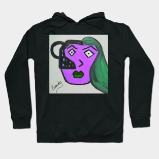 Purple Robot Lady Hoodie